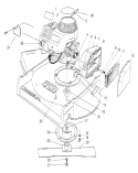 Engine Assembly Diagram and Parts List for 22701B 69000001-69999999 - 1996 Toro Lawn Mower