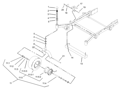 Caster And Wheel Assembly Diagram and Parts List for 74214 (230006001-230999999)(2003) Toro Lawn Mower