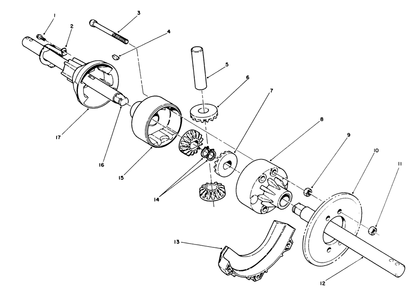Differential Kit Model No. 38038 (Optional) Diagram and Parts List for 38570 1000001 - 1999999 Toro Snow Blower