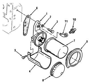 Oil Filter Diagram and Parts List for 73440 5900223 - 5999999 Toro Lawn Tractor