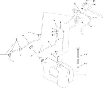 Part Location Diagram of 117-9719 Toro GUAGE-FUEL