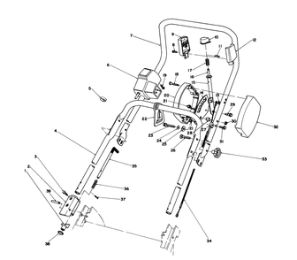 Part Location Diagram of 46-0340 Toro Upper Handle