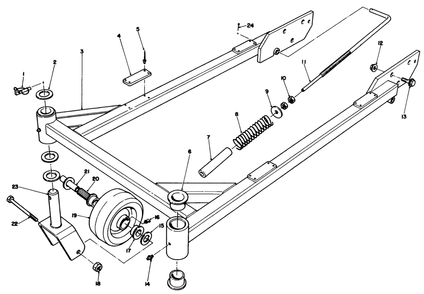 Frame Assembly Diagram and Parts List for 30133 8000001 - 8999999 Toro Lawn Mower