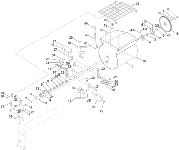 Drum Assembly Diagram and Parts List for 60212 404320000 - 999999999 Toro Cement Mixer