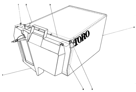 Grass Bag Assembly No. 11-0159 Diagram and Parts List for 20526 6000001 - 6999999 Toro Lawn Mower