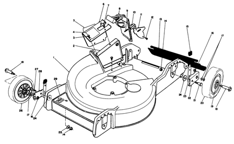 Housing Assembly Diagram and Parts List for 20212 1000001 - 1999999 Toro Lawn Mower