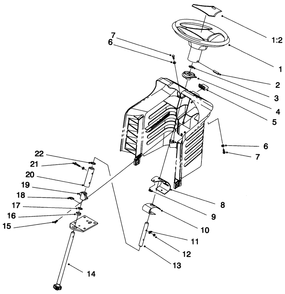 Steering Assembly Diagram and Parts List for 71192 5900001 - 5999999 Toro Lawn Tractor