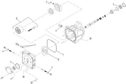 Hydraulic Pump Assembly No. 106-5705  And 106-5706 Diagram and Parts List for 22322 407400000 - 407999999 Toro Lawn Tractor Accessories