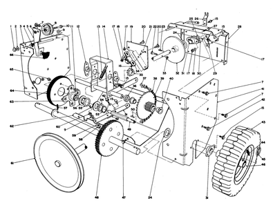 Traction Assembly Diagram and Parts List for 38040 6000001 - 6999999 Toro Snow Blower
