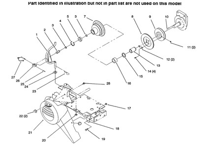 Pto Clutch Pulley Diagram and Parts List for 73423 6900001 - 6999999 Toro Lawn Tractor