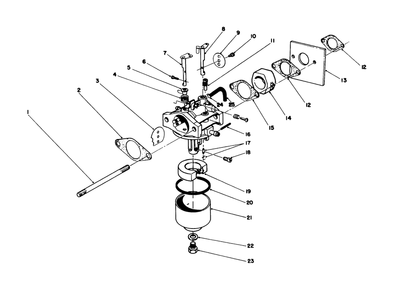 Carburetor Assembly (Engine No. 47ph7) Diagram and Parts List for 20745C 8000001 - 8999999 Toro Lawn Mower