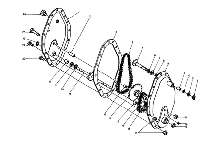 Chain Case Assembly No. 48-1240 Diagram and Parts List for 58170 3000001 - 3999999 Toro Tiller