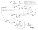 Brake And Clutch Linkage Diagram and Parts List for 23-08XP01 1983 Toro Lawn Tractor