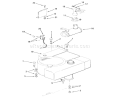 Engine, Throttle Control And Exhaust System Diagram and Parts List for 23-11BP03 1984 Toro Lawn Tractor