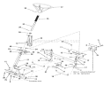 Front Axle And Steering Diagram and Parts List for 23-11BP03 1984 Toro Lawn Tractor