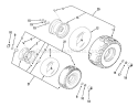 Wheels And Tires Diagram and Parts List for 23-11BP01 1982 Toro Lawn Tractor