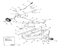 36 In/92 Cm Mower Deck-11 Hp Rider Diagram and Parts List for 23-11BP01 1982 Toro Lawn Tractor