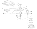 Drive Belt And Pulleys Diagram and Parts List for 23-11BP01 1982 Toro Lawn Tractor