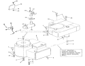 Engine, Throttle Control And Exhaust System Diagram and Parts List for 23-11BP01 1982 Toro Lawn Tractor
