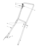Handle Assembly Diagram and Parts List for 23022 7000001-7999999 - 1977 Toro Lawn Mower