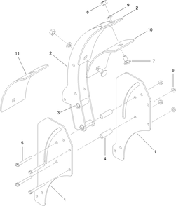 Crumber Kit Assembly Diagram and Parts List for 25533T  Toro Lawn Tractor Accessories