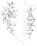Carburetor Diagram and Parts List for 23000 2000001-2999999 - 1972 Toro Lawn Mower