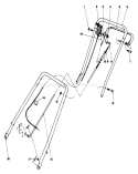 Handle Assembly Diagram and Parts List for 23158 3000001-3999999 - 1983 Toro Lawn Mower