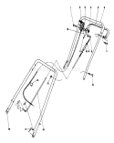 Handle Assembly Diagram and Parts List for 23158 8000001-8999999 - 1978 Toro Lawn Mower