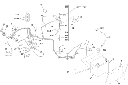 Electrical Assembly Diagram and Parts List for 74311TE (316000001-316999999)(2016) Toro Lawn Tractor