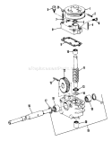 Gear Case Assembly Diagram and Parts List for 23205 7000001-7999999 - 1977 Toro Lawn Mower
