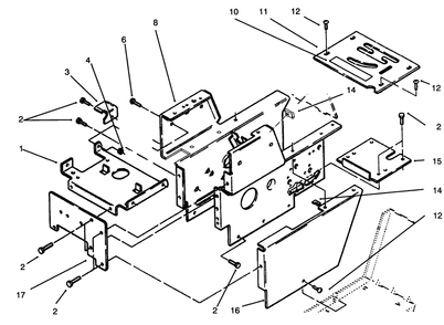 Hood Stand And Supports Diagram and Parts List for 73380 4900001 - 4999999 Toro Lawn Tractor