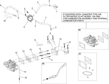 Fuel System Assembly Diagram and Parts List for 75760W 407200000 - 410299999 Toro Lawn Tractor