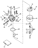 Carburetor Diagram and Parts List for 23267 4000001-4999999 - 1984 Toro Lawn Mower