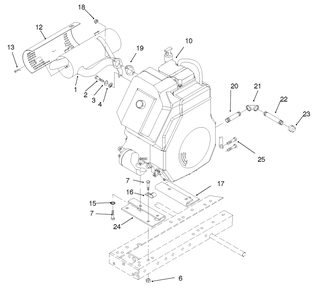 Engine Assembly Diagram and Parts List for 73448 8900001 - 8900499 Toro Lawn Tractor