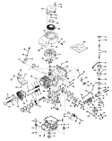 Engine Diagram and Parts List for 23301 0000001-0999999 - 1970 Toro Lawn Mower