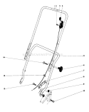 Handle Assembly Diagram and Parts List for 23333 8000001-8999999 - 1978 Toro Lawn Mower