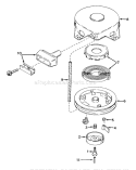 Rewind Starter No. 590420 Diagram and Parts List for 23370 8000001-8999999 - 1978 Toro Lawn Mower