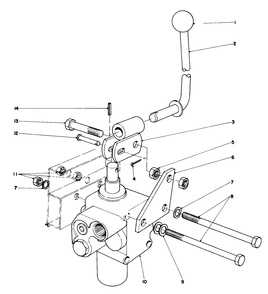 Valve And Lever Assembly Diagram and Parts List for 30775 100001 - 199999 Toro Lawn Tractor