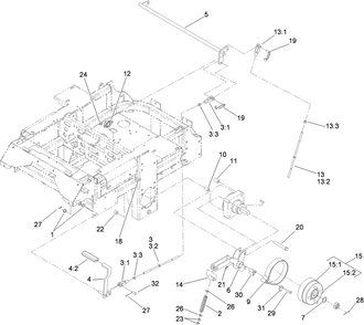 Brake And Wheel Hub Assembly Diagram and Parts List for 74296 (311000001-311999999)(2011) Toro Lawn Mower