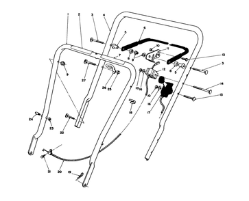 Handle Assembly Diagram and Parts List for 16575 5000001 - 5999999 Toro Lawn Mower