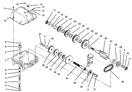 Peerless Transmission Model No. 700-039 Diagram and Parts List for 30180 690001 - 699999 Toro Lawn Tractor Accessories
