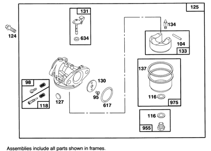 Engine Briggs & Stratton Model 127702-0131-01 Diagram and Parts List for 20908BC 4900001 - 4999999 Toro Lawn Mower