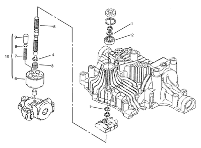 Pump Shaft Diagram and Parts List for 72110 8900600 - 8999999 Toro Lawn Tractor