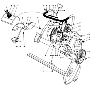 Engine Assembly (Model 38030) Diagram and Parts List for 38020 8000001 - 8999999 Toro Snow Blower