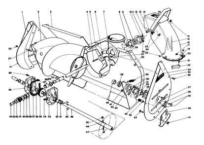 Auger Assembly (Continued) 36" Snowthrower Attachment Model No. 59160 (Optional) Diagram and Parts List for 57400 8000001 - 8999999 Toro Lawn Tractor