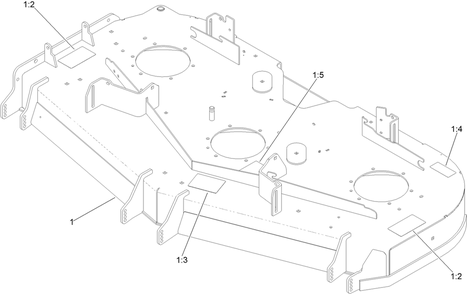 Deck Decal Assembly No. 147-4997 Diagram and Parts List for 74056TE 414328135 - 999999999 Toro Lawn Tractor