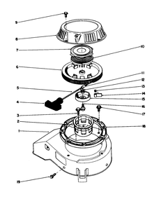 Recoil Assembly (Engine No. 47ph7) Diagram and Parts List for 20746C 8000001 - 8999999 Toro Lawn Mower