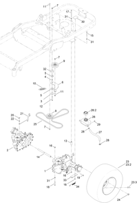 Part Location Diagram of 127-3382 Toro Rh hydro transmission asm