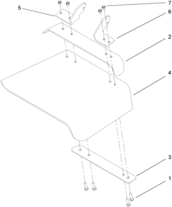 Rubber Deflector Assembly Diagram and Parts List for 74415 (250000001-250005000)(2005) Toro Lawn Mower