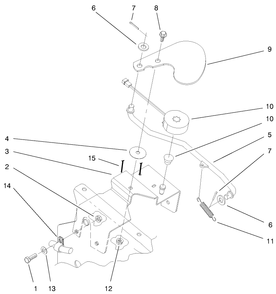 Cruise Control Assembly Diagram and Parts List for 73542 9900001 - 9999999 Toro Lawn Tractor
